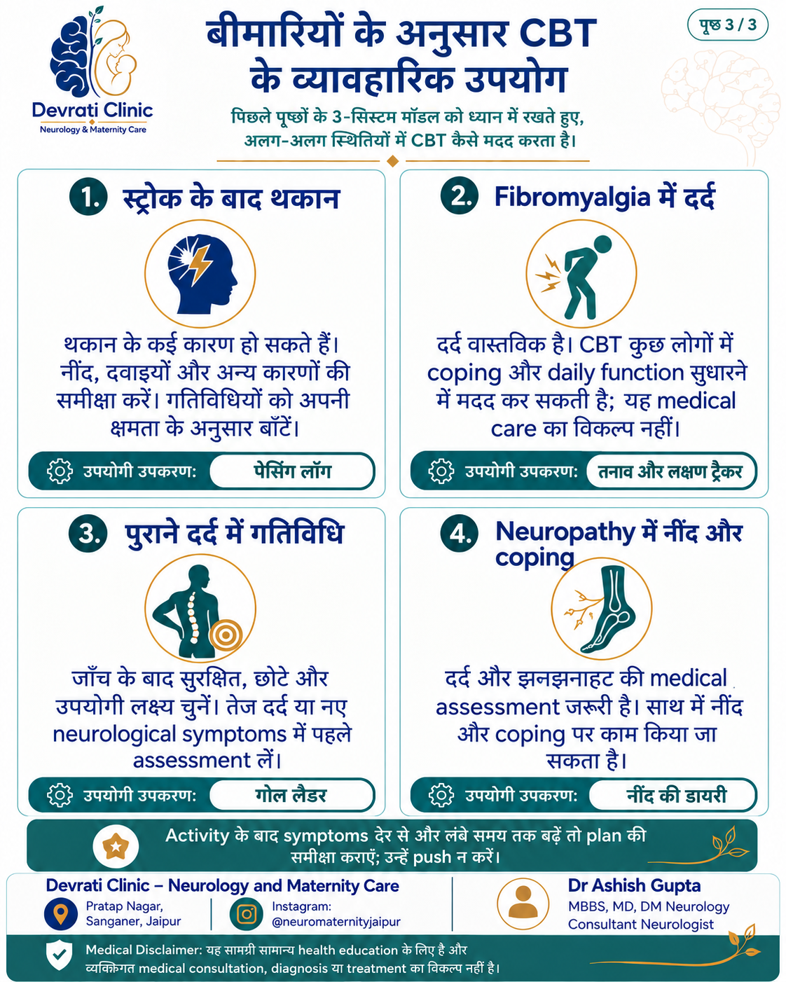 CBT for Neurological Symptoms — हिन्दी इन्फोग्राफिक, पृष्ठ 3